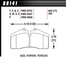 Load image into Gallery viewer, HAWK BRAKE HB141G650 BRAKE PAD 96-98 PORSCHE FRONT AND REAR DTC-60