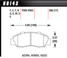 Load image into Gallery viewer, HAWK BRAKE HB143F680 Performance Street Brake Pads (4)