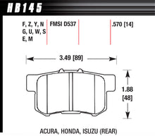 Load image into Gallery viewer, HAWK BRAKE HB145N570 Street Brake Pads Rear Honda HP Plus