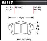 HAWK BRAKE HB183N585 Performance Street Brake Pads (4)