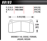 HAWK BRAKE HB193G.670 Hawk Brake Motorsports DTC-60 Brake Pads HB193G.670