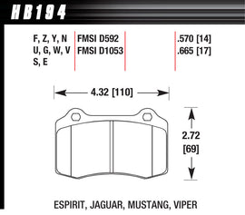 HAWK BRAKE HB194Z570 Performance Street Brake Pad (4)