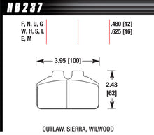 Load image into Gallery viewer, HAWK BRAKE HB237M480 DL Bridgebolt Black
