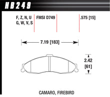 Load image into Gallery viewer, HAWK BRAKE HB249F575 Performance Street Brake Pads (4)