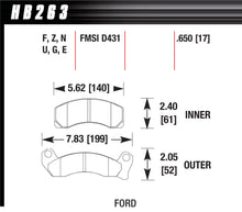 Load image into Gallery viewer, HAWK BRAKE HB263F650 Performance Street Brake Pads (4)