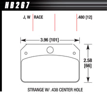 Load image into Gallery viewer, HAWK BRAKE HB267J480 Brake Pads Rear Strange w/.437 Center Hole DR-97
