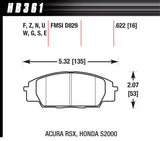 HAWK BRAKE HB361N622 Street Brake Pads Front RSX / S2000 HP Plus