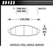 Load image into Gallery viewer, HAWK BRAKE HB433F.654 Hawk Brake HB433F.654 HPS High Torque Front Brake Pads for Select 2003-2011 Ford Vehicles, Set of 4