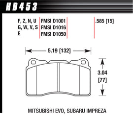 HAWK BRAKE HB453F585 Performance Street Brake Pads 2010 Camaro