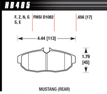 Load image into Gallery viewer, HAWK BRAKE HB485G656 Brake Pad Set 05 Mustang Rear DTC70