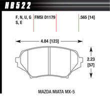 Load image into Gallery viewer, HAWK BRAKE HB522N565 Brake Pads Front Mazda Miata HP Plus