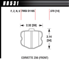 Load image into Gallery viewer, HAWK BRAKE HB531Z570 2006 Corvette ZO6 Perf Ceramic