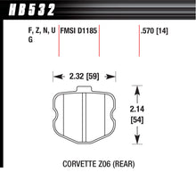 Load image into Gallery viewer, HAWK BRAKE HB532F570 2006 Corvette ZO6 HPS