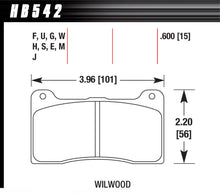 Load image into Gallery viewer, HAWK BRAKE HB542W600 Brake Pad Billet DynaPro Narrow DTC-30