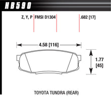 Load image into Gallery viewer, HAWK BRAKE HB590Y.682 Hawk Brake Performance Street LTS Brake Pads Set for Toyota Sequoia 2007-2022 - Front and Rear