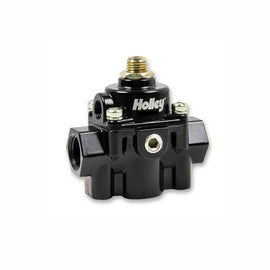 HOLLEY 12-887 Holley 12-887 Fuel Pressure Regulator - Black Die Cast In-Line with Bypass for Gas Engines
