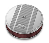 HOLLEY 120-151 14x3 Die Cast Finned Alm Air Cleaner  Polished
