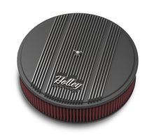 Load image into Gallery viewer, HOLLEY 120-153 14x3 Die Cast Finned Alm Air Cleaner  Black