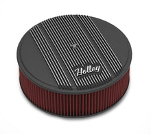 Load image into Gallery viewer, HOLLEY 120-157 14x4 Die Cast Finned Alm Air Cleaner  Black