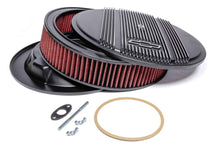 Load image into Gallery viewer, HOLLEY 120-172 14 x 3 Air Cleaner Finned Bowtie Black
