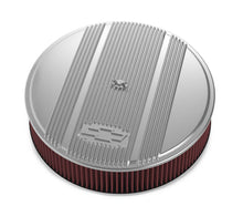 Load image into Gallery viewer, HOLLEY 120-174 14 x 3 Air Cleaner Finned Bowtie Polished