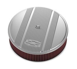 HOLLEY 120-174 14 x 3 Air Cleaner Finned Bowtie Polished