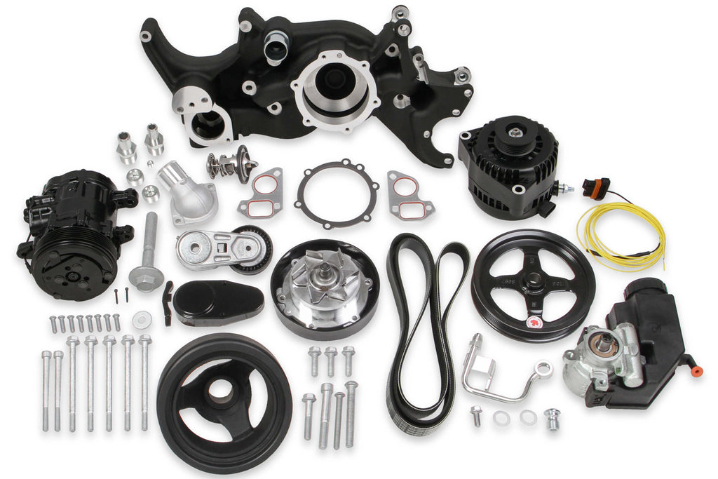 HOLLEY 20-185BK LS Mid-Mount Complete Engine Accessory System