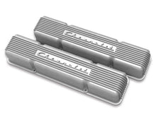 Load image into Gallery viewer, HOLLEY 241-106 SBC Valve Covers Finned Vintage Series Natural