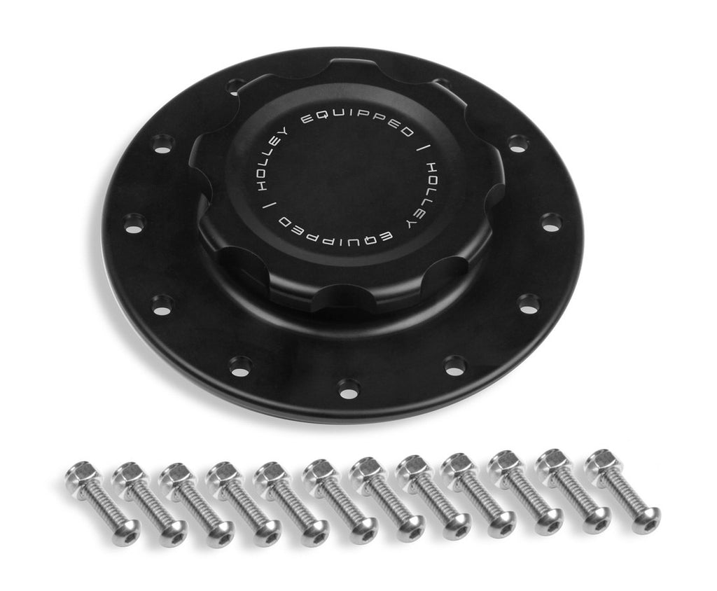 HOLLEY 241-227 Alm Fuel Cell Cap & Bung w/12 Bolt Flange