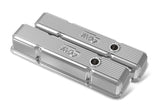 HOLLEY 241-241 Holley SBC Die Cast Aluminum Valve Cover Set - Vintage Series Tall Finned Design with Breather Hole and Baffled Construction