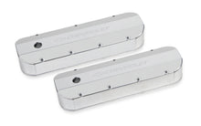 Load image into Gallery viewer, HOLLEY 241-278 BBC Billet Rail Fab. Alm Valve Covers w/.125 Hole