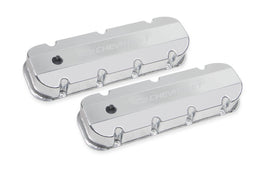 HOLLEY 241-280 BBC Billet Rail Fab. Alm Valve Covers w/.125 Hole