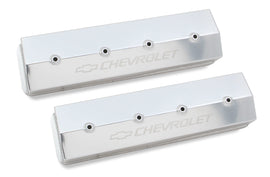 HOLLEY 241-285 SBC Billet Rail Fab. Alm Valve Covers wo/Hole