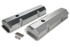 HOLLEY 241-287 Billet Rail Fab. Alm Valve Covers  w/Oil Cap