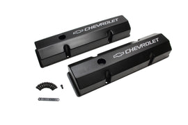 HOLLEY 241-288 SBC Billet Rail Fab. Alm Valve Covers  w/Oil Cap