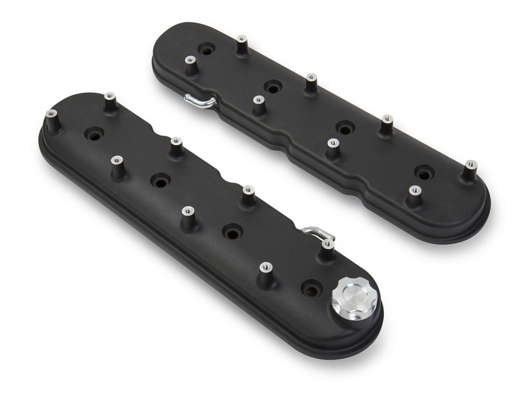 HOLLEY 241-91 GM LS1 Valve Cover Set Black Krinkle  Finish