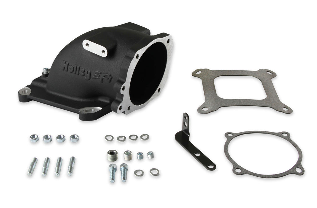 HOLLEY 300-240FBK Intake Elbow 4150 Ford TB Flange - Black