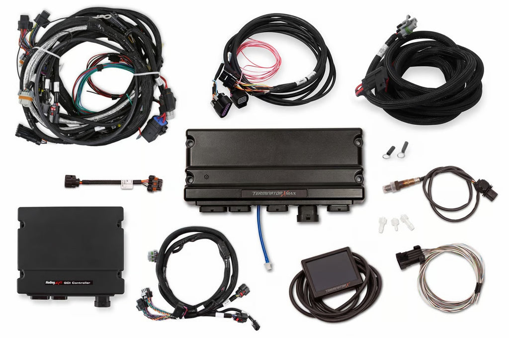 HOLLEY 550-1624 Holley Terminator X Max LT4 GDI Late Drive-By-Wire Engine Control Module with 3.5-Inch Touchscreen and Wiring Harness