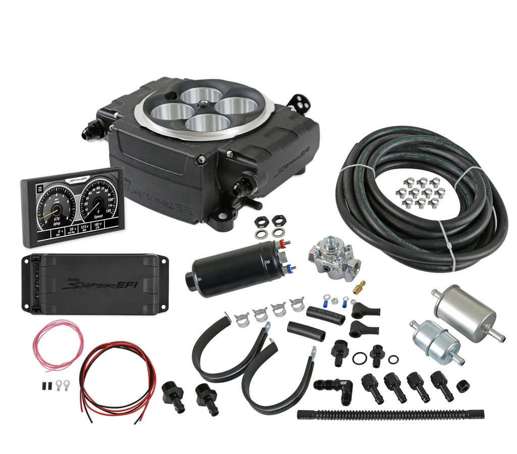 HOLLEY 550-511-5PK Holley Sniper 2 EFI Throttle Body Kit with 5-inch Touch Screen – Black Powder Coat, Aluminum Construction
