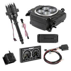 HOLLEY 550-511-5PX-SBC Holley Sniper 2 EFI Throttle Body Kit for Small Block Chevy, 5-inch Touch Screen, Aluminum with Black Powder Coat - Part #550-511-5PX-SBC