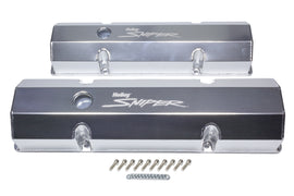 HOLLEY 890010 Sniper Fabricated Valve Covers  SBC Tall