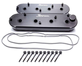 HOLLEY 890014B Sniper Fabricated Valve Covers  SGM LS Tall