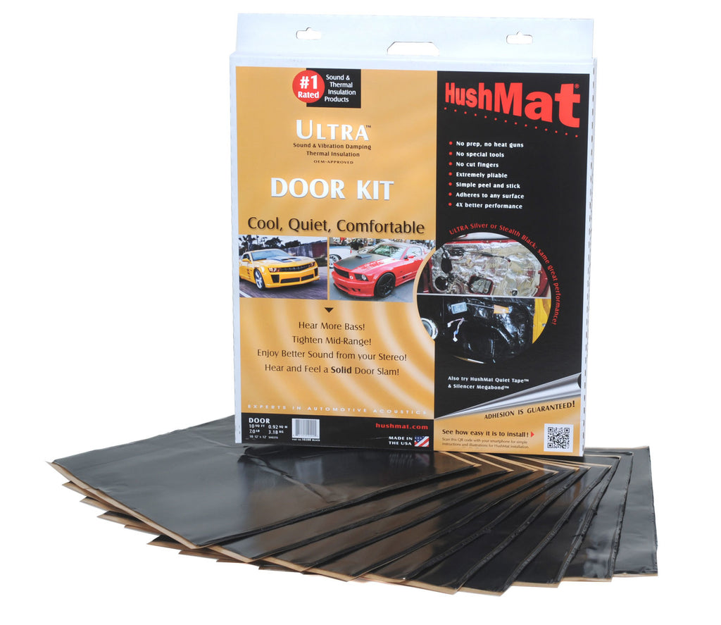 HUSHMAT 10200 Ultra Door Kit- 10 pc 12in.x12in. Black