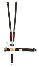 HOOKER HARNESS 52100 5-Pt Harness System Hans LL USD Ratchet Adj Black