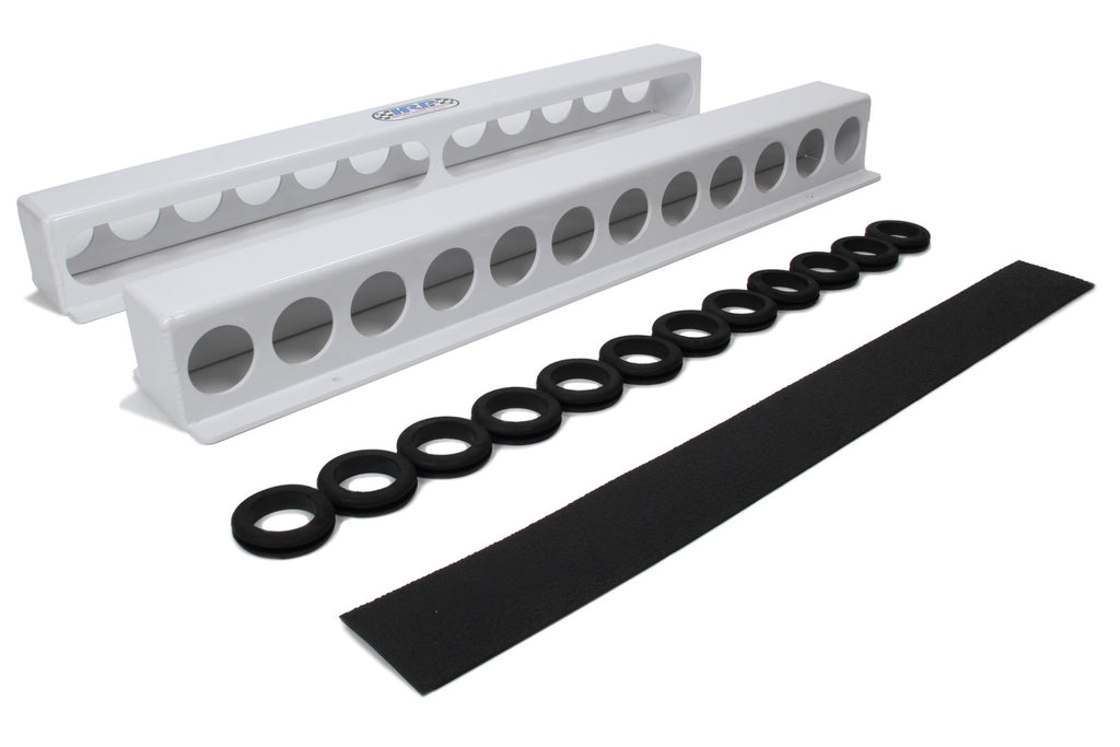 HEPFNER RACING PRODUCTS HRP6350-WHT Torsion Bar Rack Holds 12 Sprint Bars White