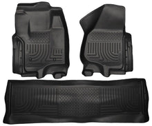 Load image into Gallery viewer, HUSKY LINERS 99711 Front &amp; 2nd Seat Floor Liners Black