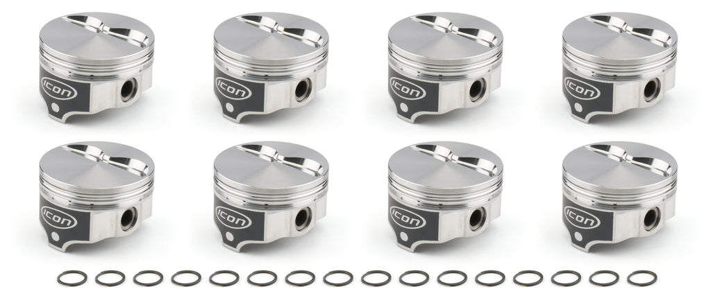 ICON PISTONS IC719.060 ICON PISTONS SBF FT Forged Piston Set, 4.060 Inch Bore, 4.80 cc Displacement