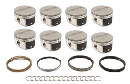 ICON PISTONS SO2733LCAK.020 ICON Pistons SBC FT Elite Forged Flat Top Piston Kit for 4.020 Inch Bore – Wissota Specification