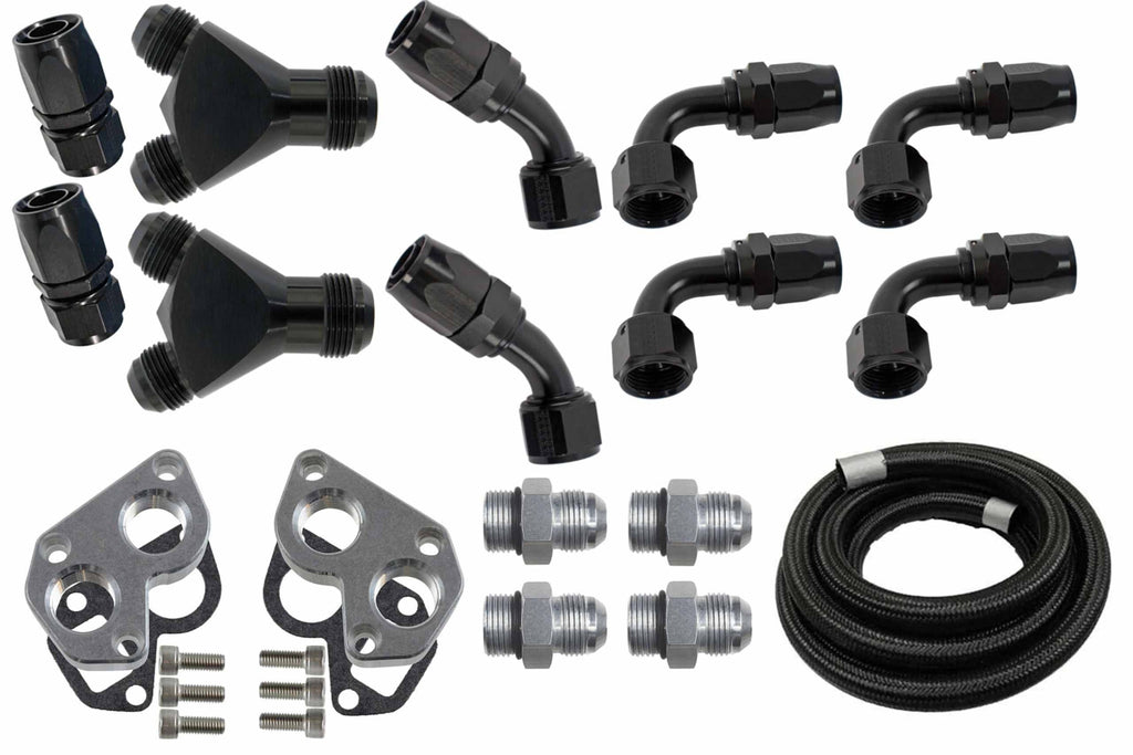ICT BILLET 551050-RMTWP AN Radiator Hose Kit Electric Water Pump