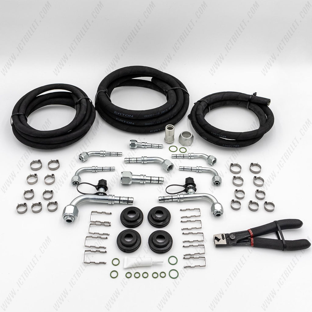 ICT BILLET 551081 A/C Hose Builder Kit w/Crimping Tool